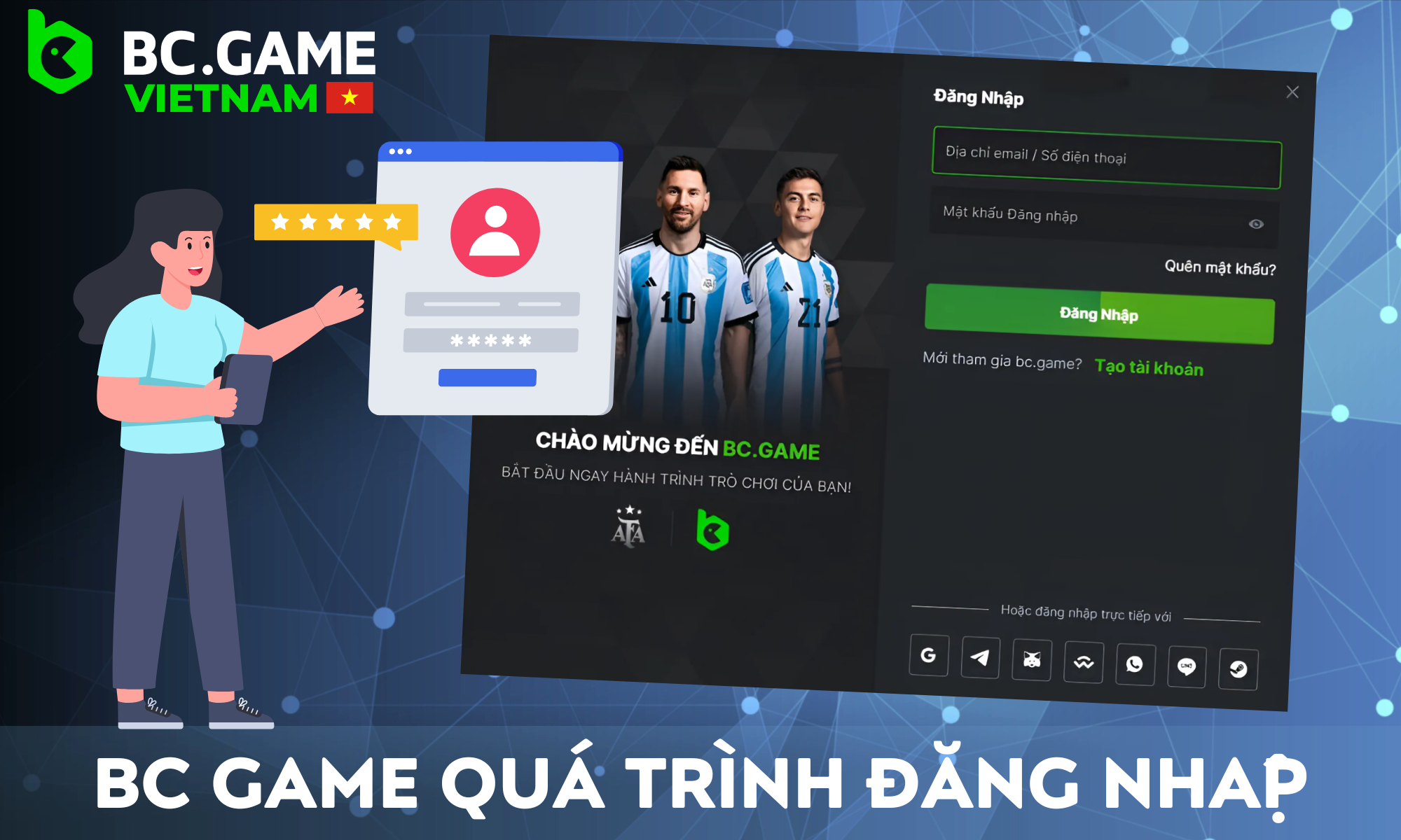 Cách vào tài khoản cá nhân BC Game