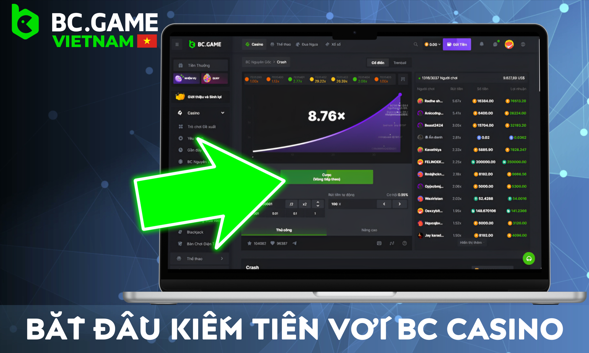 Hướng dẫn từng bước về cách bắt đầu chơi tại BC Casino