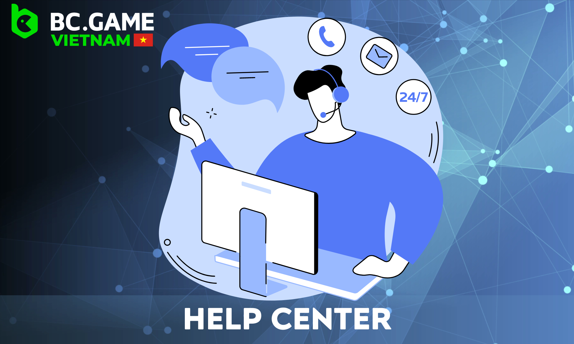 BC Game has a special tab "Help Centre" which contains various sections with useful information