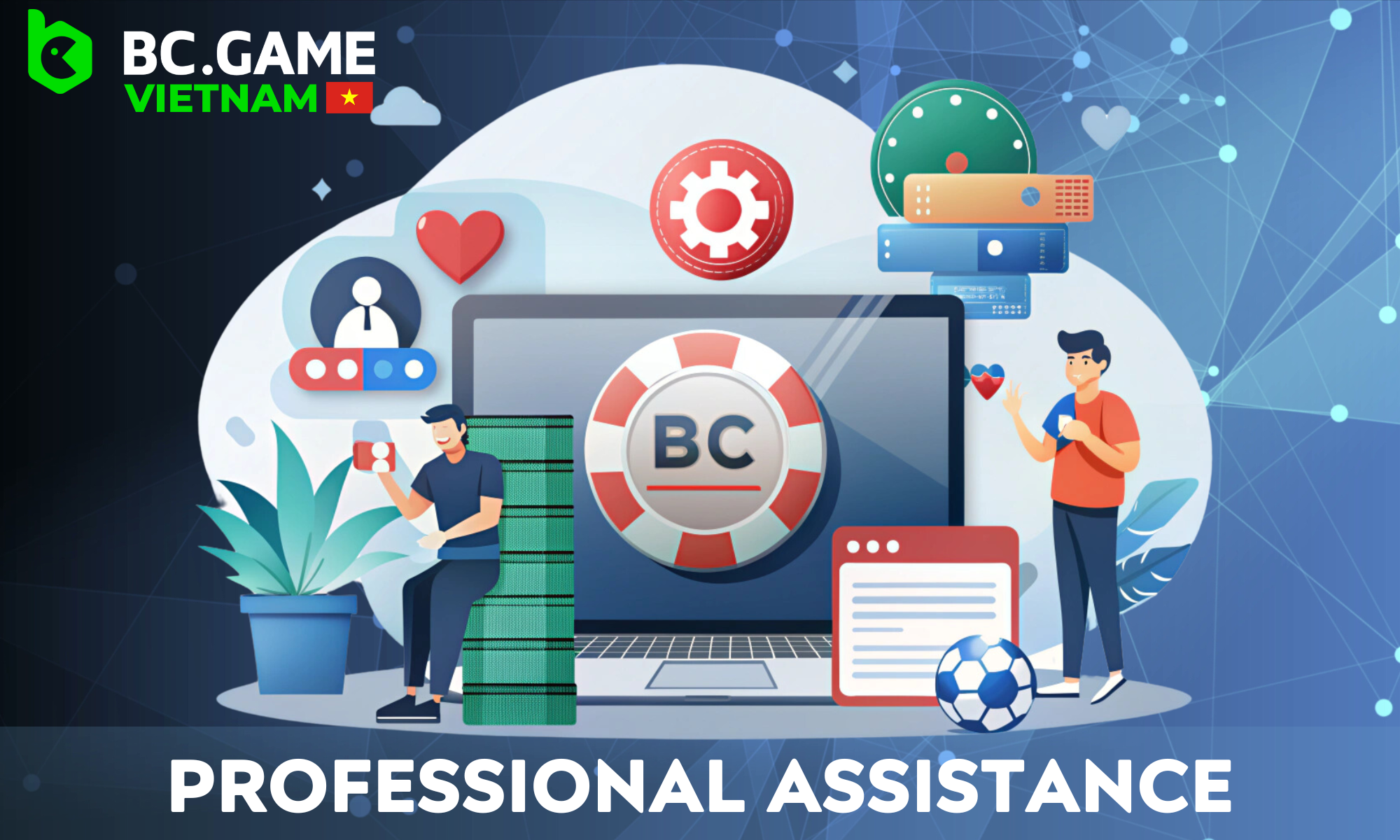 The BC Game team cooperates with several qualified organisations that help addicted gamblers